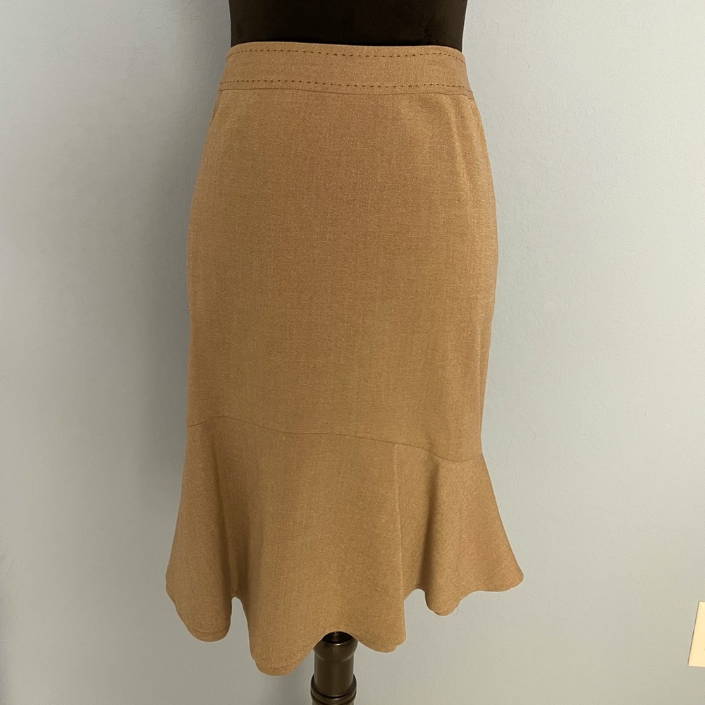 Beige Midi Skirt